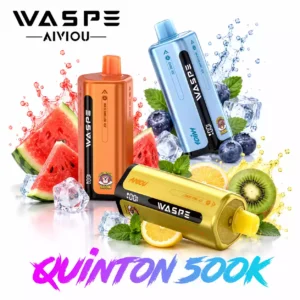 WASPE AIVIOU 10 In 1 Tastes QUINTON 500000 Puffs 500K Bulk Buy Original Rechargeable Disposable Vapes Wholesale LED Display