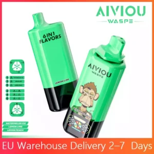 WASPE AIVIOU 150K Puffs 6 in 1 Garšas Lielapjoma Pirkums Uzlādējami Vienreizlietojamie Vapes Vairumtirdzniecība
